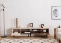Тумба под ТВ Trendy Clark Walnut/Beige/Black 180x45x37cm GTR006404 фото №2 — интернет-магазин Desire.md