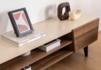 Тумба под ТВ Trendy Clark Walnut/Beige/Black 180x45x37cm GTR006404 фото №3 — интернет-магазин Desire.md