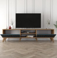 Тумба под ТВ Trendy Clasa Walnut/Blue 180x44x35cm GTR000087 фото №3 — интернет-магазин Desire.md