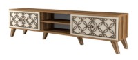 Тумба под ТВ Trendy Clasa Walnut/Cream 180x44x35cm GTR000088 фото №4 — интернет-магазин Desire.md