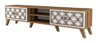 Тумба под ТВ Trendy Clasa Walnut/White 180x44x35cm GTR000089 фото №4 — интернет-магазин Desire.md