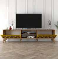 Тумба под ТВ Trendy Clasa Walnut/Yellow 180x44x35cm GTR000090 фото №2 — интернет-магазин Desire.md
