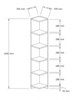 Etajeră Trendy Porto Sapphire Oak/Anthracit 160x25x25cm GTR006038 imaginea #4 — magazin online Desire.md