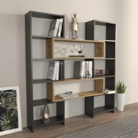 Etajeră Trendy Poyraz Oak/Anthracit 150x164x22cm GTR006083 imaginea #3 — magazin online Desire.md