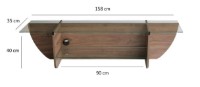 Comodă TV Trendy Crin Walnut 158x40x35cm GTR000303 imaginea #4 — magazin online Desire.md