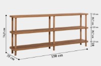 Стеллаж Trendy Raca Pine Atlantic 150x74.9x35cm GTR006074 фото №6 — интернет-магазин Desire.md