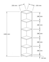 Стеллаж Trendy Ravella White 160x25x25cm GTR006039 фото №4 — интернет-магазин Desire.md