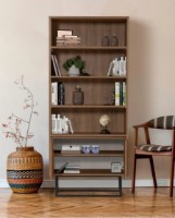 Etajeră Trendy Rea Walnut/Black 182x80x36cm GTR000542 imaginea #2 — magazin online Desire.md