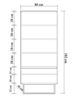 Etajeră Trendy Rea Walnut/Black 182x80x36cm GTR000542 imaginea #7 — magazin online Desire.md