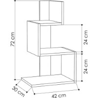Etajeră Trendy Rosie White/Oak 72x42x30cm GTR000554 imaginea #3 — magazin online Desire.md