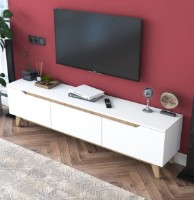 Comodă TV Trendy D1 2472 White/Oak 180x48.3x35cm GTR000383 imaginea #2 — magazin online Desire.md
