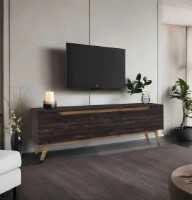 Comodă TV Trendy D1 1009 Black/Walnut 180x48.6x35cm GTR006386 imaginea #3 — magazin online Desire.md