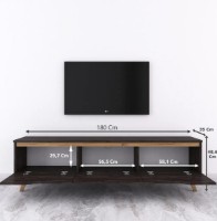 Comodă TV Trendy D1 1009 Black/Walnut 180x48.6x35cm GTR006386 imaginea #2 — magazin online Desire.md