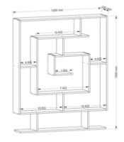 Etajeră Trendy Sarmasik White 124.8x149.4x22cm GTR006019 imaginea #4 — magazin online Desire.md