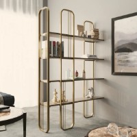 Стеллаж Trendy Sierra Gold 182x124x26cm GTR006043 фото №6 — интернет-магазин Desire.md