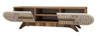 Тумба под ТВ Trendy Defne Walnut/Cream 145x37x35cm GTR000076 фото №2 — интернет-магазин Desire.md