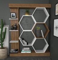 Стеллаж Trendy Sueno Walnut/White 177.4x140x29.6cm GTR006063