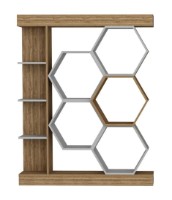 Стеллаж Trendy Sueno Walnut/White 177.4x140x29.6cm GTR006063 фото №2 — интернет-магазин Desire.md