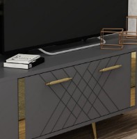 Comodă TV Trendy Detas Anthracit/Gold 150x48.2x35cm GTR006397 imaginea #3 — magazin online Desire.md