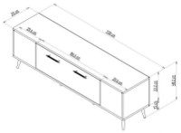 Comodă TV Trendy Detas White/Gold 150x48.2x35cm GTR006398 imaginea #5 — magazin online Desire.md