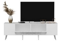 Comodă TV Trendy Detas White/Silver 150x48.2x35cm GTR006399 imaginea #4 — magazin online Desire.md