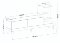 Comodă TV Trendy Dizayn Walnut/Black 180x82x37cm GTR000205 imaginea #4 — magazin online Desire.md