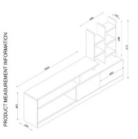 Comodă TV Trendy Dolunay White 164x91x25cm GTR000033 imaginea #4 — magazin online Desire.md