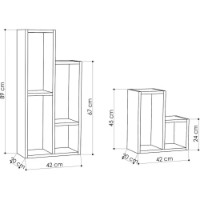 Etajeră Trendy Sule White 84x89x20cm GTR000414 imaginea #2 — magazin online Desire.md
