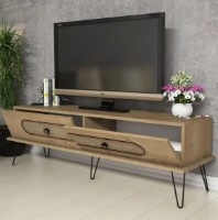Comodă TV Trendy Ekol Oak/Black 140x45x40cm GTR000098 imaginea #4 — magazin online Desire.md