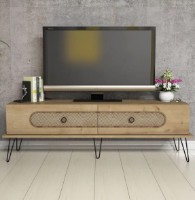 Comodă TV Trendy Ekol Oak/Black 140x45x40cm GTR000098