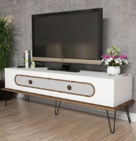 Comodă TV Trendy Ekol White/Walnut/Black 140x45x40cm GTR000100 imaginea #3 — magazin online Desire.md