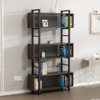 Стеллаж Trendy Totusi Black/Walnut 160x90x25cm GTR000469