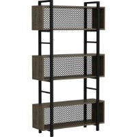 Стеллаж Trendy Totusi Black/Walnut 160x90x25cm GTR000469 фото №2 — интернет-магазин Desire.md