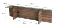 Comodă TV Trendy Evadare Walnut 158x40x35cm GTR000301 imaginea #4 — magazin online Desire.md
