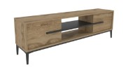 Тумба под ТВ Trendy Eslem Oak/Black 120x43.6x29.6cm GTR006332 фото №3 — интернет-магазин Desire.md