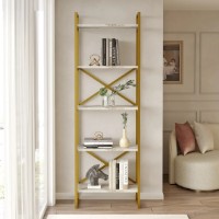 Etajeră Trendy VG3-GE Gold/White Marble 175x58x30cm GTR000487 imaginea #4 — magazin online Desire.md