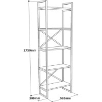 Etajeră Trendy VG3-GE Gold/White Marble 175x58x30cm GTR000487 imaginea #3 — magazin online Desire.md
