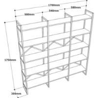Etajeră Trendy VG6-GE Gold/White Marble 175x170x30cm GTR000495 imaginea #4 — magazin online Desire.md
