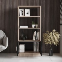 Etajeră Trendy VO4-OB Oak/Black 140x64x35.5cm GTR000484 imaginea #5 — magazin online Desire.md