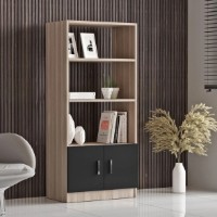 Etajeră Trendy VO4-OB Oak/Black 140x64x35.5cm GTR000484 imaginea #2 — magazin online Desire.md