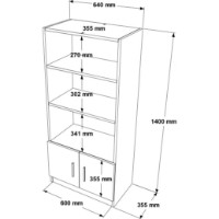 Etajeră Trendy VO4-OB Oak/Black 140x64x35.5cm GTR000484 imaginea #3 — magazin online Desire.md