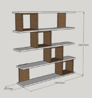 Etajeră Trendy Wind Walnut/White 119.1x120x19.5cm GTR006012 imaginea #3 — magazin online Desire.md