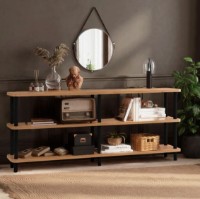 Etajeră Trendy Zen Pine Atlantic/Black 180x74.9x35cm GTR006077
