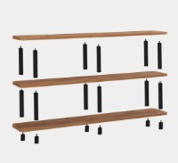 Etajeră Trendy Zen Pine Atlantic/Black 180x74.9x35cm GTR006077 imaginea #4 — magazin online Desire.md