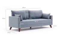 Canapea Trendy Bella Blue 208x85x81cm GTR003039 imaginea #8 — magazin online Desire.md