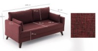 Canapea Trendy Bella Claret Red 208x85x81cm GTR003036 imaginea #6 — magazin online Desire.md