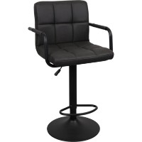Scaun de bar Deco SB-042 BlackPU Black Leg Black (SB042PU-ASPF-BLK)