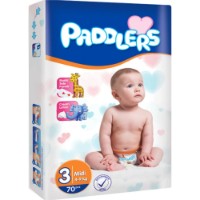 Подгузники Paddlers Jumbo Midi 3/70pcs фото №1 — интернет-магазин Desire.md