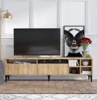 Comodă TV Trendy Eva Oak/Black 180x52x35cm GTR000028