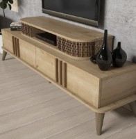 Comodă TV Trendy Eylul Oak/Walnut 168x51.6x39cm GTR000140 imaginea #2 — magazin online Desire.md